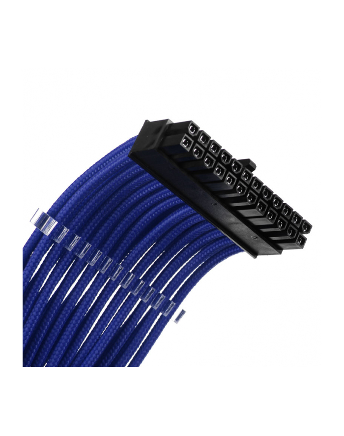 Phanteks Zestaw kabli oplatanych 500mm niebieski (PHCBCMBOBL) główny