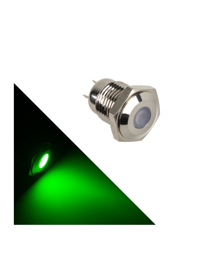 Lamptron Stainless Steel Vandal Resistant Illuminated zielona kropka (LAMPSW2003S) główny