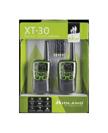 Pni Radio Pmr Przenośne Midland Xt30 Zestaw 2 Szt. Zielone C1177 Akumulatory W Zestawie nr 1