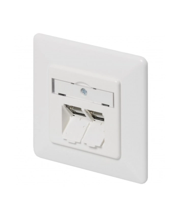 METZ CONNECT E-DAT C6 2 Port UP reinweiß RAL9010