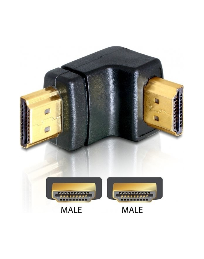 DeLOCK Adapter HDMI male > HDMI male 90- down (65073) główny