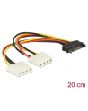 DeLOCK SATA 15pin > 2x 4pin Molex female 20cm (65159) - nr 1