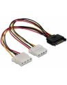 DeLOCK SATA 15pin > 2x 4pin Molex female 20cm (65159) - nr 5