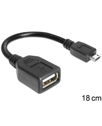 Delock Kabel Usb 2.0 , 1X Złącze Męskie Micro-Usb 2.0 B - 1X Złącze Żeńskie Usb 2.0 A, (83293)