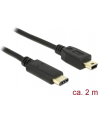 Delock USB C-miniUSB M/M 2m Czarny (83336) - nr 7