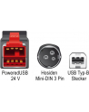 Delock PoweredUSB Kab. 24v - USB-B St + Hosiden 3Pin 2.0m (85488) - nr 3