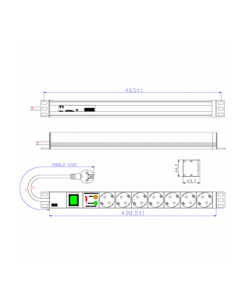 Bachmann ''19'''' Steckdl., Schalter,SS,schwarz'' (333.535)