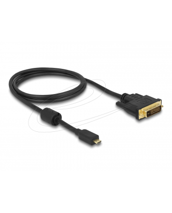 Delock microHDMI na DVI (24+1) 1m Czarny (83585)