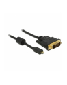 Delock microHDMI na DVI (24+1) 1m Czarny (83585) - nr 1