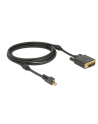 Delock mini-DisplayPort DVI(24+1) Czarny 2m (83726) - nr 1