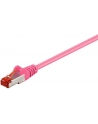 Kabel sieciowy CAT 6 S/FTP AWG 26/7 RJ45 1 m Magenta (40849934346) - nr 1