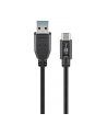 Goobay Kabel USB 3.0,USB 3.1 USB A wtyk, USB C wtyk 0,5m czarny (67999) - nr 1