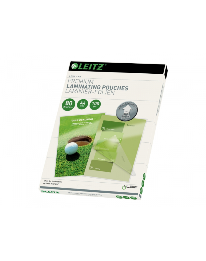 Leitz Folia Laminacyjna A4 80Mic.Leitz Udt/100 Ark. (74780000) główny