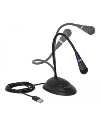 delock Mikrofon USB giętki z funkcją wyciszenia czarny nr 1