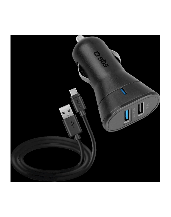 SBS 2.1A 2xUSB UFC kabel USB-C 1M główny