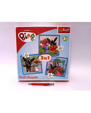 Puzzle 3w1 20,36,50el Zabawy z przyjaciółmi. Bing 34851 Trefl