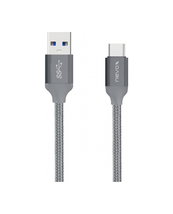 Kabel USB Nevox USB A - USB C 2m szary (1480)