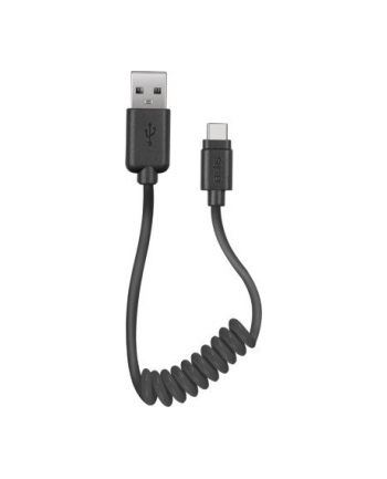 SBS Kabel Usb Type C 0,5M Spiralny Czarny