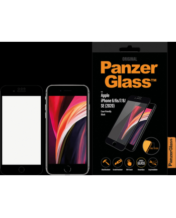 PanzerGlass szkło ochronne Edge-to-Edge do Apple iPhone 6 / 6s / 7 / 8 / SE 2020 Czarny