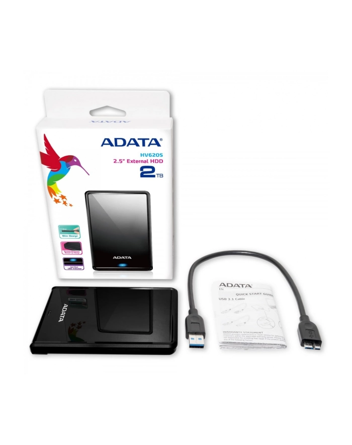 adata Dysk zewnętrzny DashDrive HV620S 4TB 2.5cala USB3.2 Czarny główny