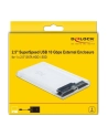 DeLOCK external enclosure for 2.5 ''SATA HDD / SSD with SuperSpeed USB 10 Gbps (USB 3.1 Gen 2), drive enclosure - nr 9