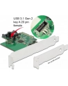 DeLOCK PCIe card> 1x internal USB 3.2 Gen 2 Key A 20 pin, interface card - nr 17