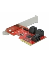 DeLOCK PCIe 6P SATA PCIe x4 card - LP, controller - nr 1
