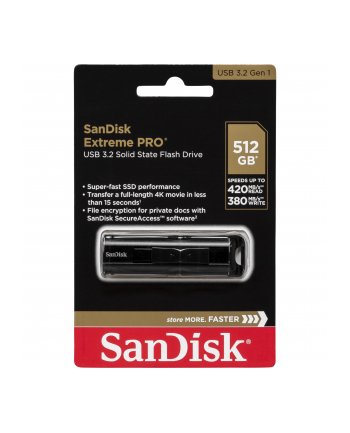 SanDisk Extreme PRO 512GB, USB-A 3.0 (SDCZ880-512G-G46) nr 1