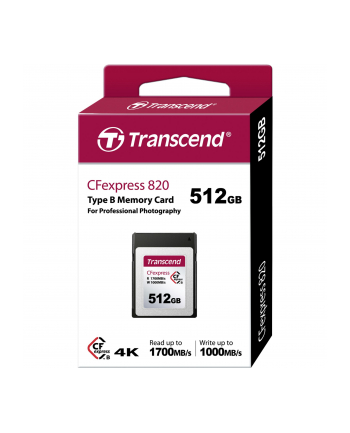 Transcend CFExpress 820 512 GB, memory card