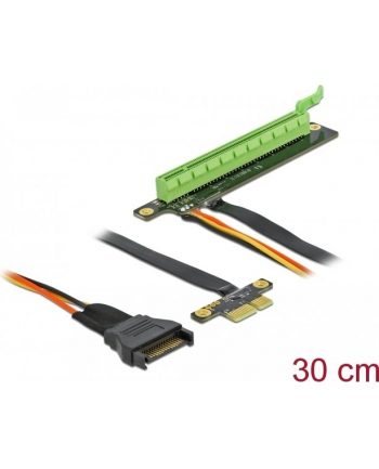 DeLOCK Riser Card PCIe x1> x16 with flexible cable 30cm