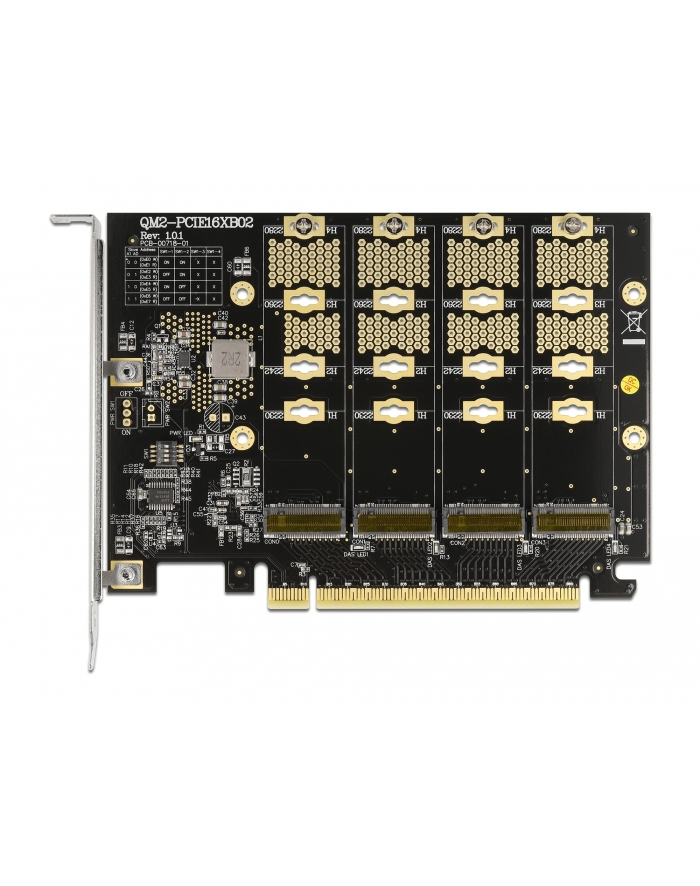 DeLOCK PCIe 16x card> 4x internal NVMe M.2, controller główny