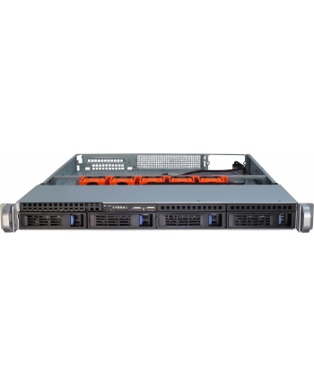 Inter-Tech IPC 1U-1404 Rack Black, Stainless steel, Server casing