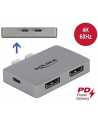 DeLOCK Dual DisplayPort adapter with 4K 60Hz and PD 3.0 for MacBook - nr 5