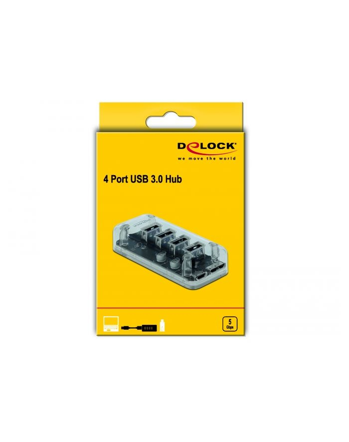DeLOCK external USB 3.0 hub with 4 ports, USB hub główny