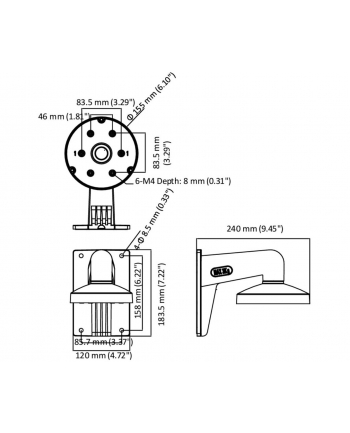 hikvision DS-1473ZJ-155 Adapter do kamer nr 2