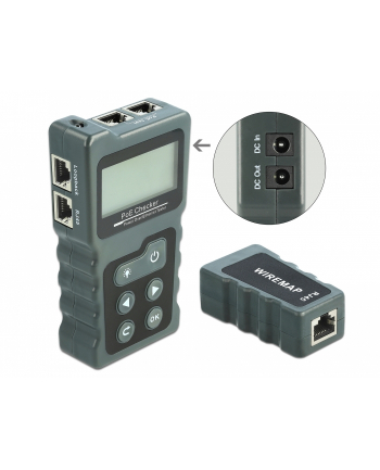 DeLOCK Network Tester RJ45 / PoE / DC + LCD | 63110