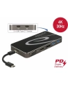 DeLOCK USB Type-C 3.2 docking station (black, 4K HDMI + DP, VGA, USB hub and PD 3.0) - nr 1