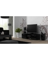 cama meble Szafka RTV SOHO 140 czarny/ czarny połysk - nr 1