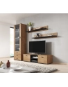 cama meble Szafka RTV SOHO 140 dąb lefkas + czarny - nr 3