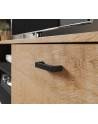 cama meble Szafka RTV SOHO 140 dąb lefkas + czarny - nr 5
