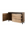 cama meble Komoda NORD 138cm dąb wotan/antracyt - nr 5