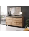 cama meble Komoda NORD 138cm dąb wotan/antracyt - nr 6
