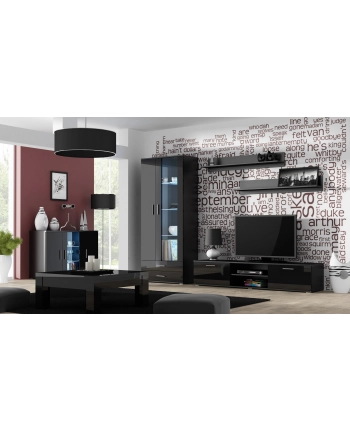 cama meble Komoda 120cm SOHO S7 czarny/ czarny połysk nr 2