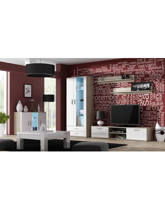 cama meble Komoda 120cm SOHO S7 dąb sonoma/ biały połysk główny