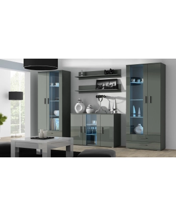cama meble Komoda 120cm SOHO S7 szary/ szary połysk nr 1