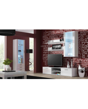 cama meble Witryna wisząca SOHO biały/ biały połysk