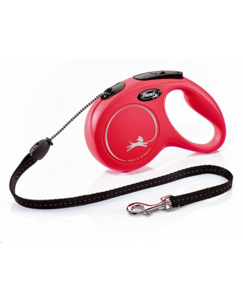 flexi Smycz NEW CLASSIC M linka -5m -do 20kg czerwony
