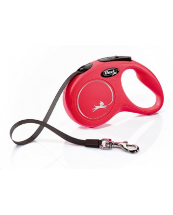 flexi Smycz NEW CLASSIC S taśma -5m -do 15kg czerwony