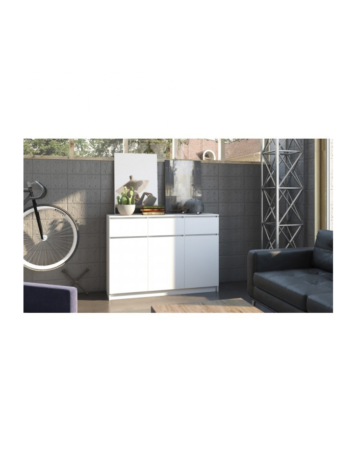 top e shop KOMODA 3 DRZWI 3 SZUFLADY BIAŁY MAT główny