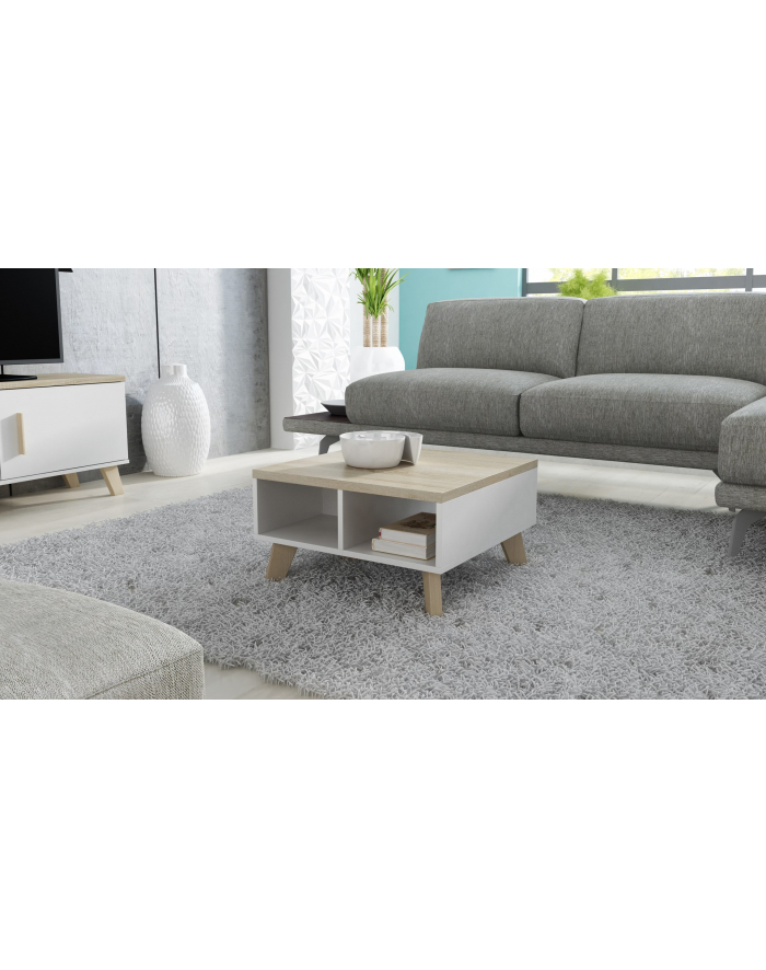 cama meble Ława LOTTA 60 biały+ dąb sonoma główny